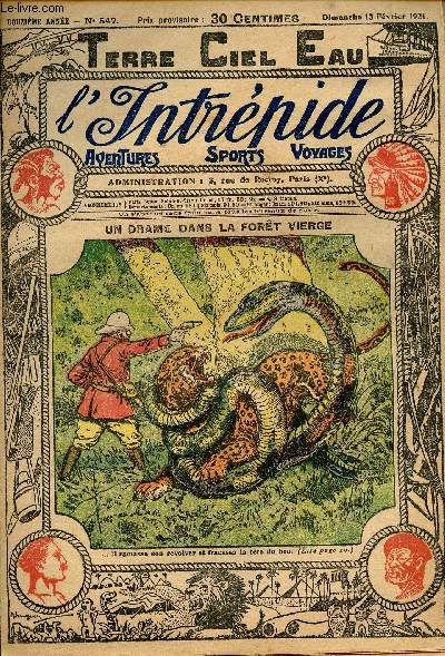 L'intrpide - n 547 - 13 fvrier 1921 - Un drame dans la fort vierge par Elie de Tersac