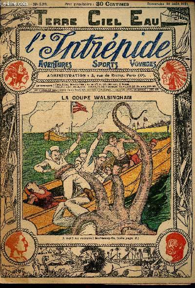 L'intrpide - n 573 - 14 aot 1921 - La coupe Walsingham par Pierre Agay