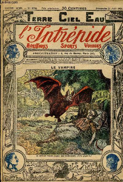 L'intrpide - n 574 - 21 aot 1921 - Le vampire par Jo Valle