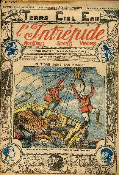 L'intrpide - n 578 - 18 septembre 1921 - Un tigre dans les nuages par Carlton