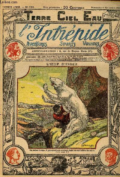 L'intrpide - n 585 - 6 novembre 1921 - L'oeuf d'Eider par Jacques Mahan