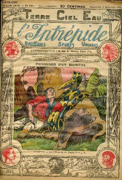L'intrpide - n 641 - 3 dcembre 1922 - Prisonnier d'un monstre par Max Luirais