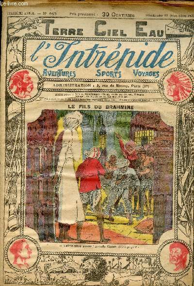 L'intrpide - n 643 - 17 dcembre 1922 - Le fils du Brahmine par Elie Monfort