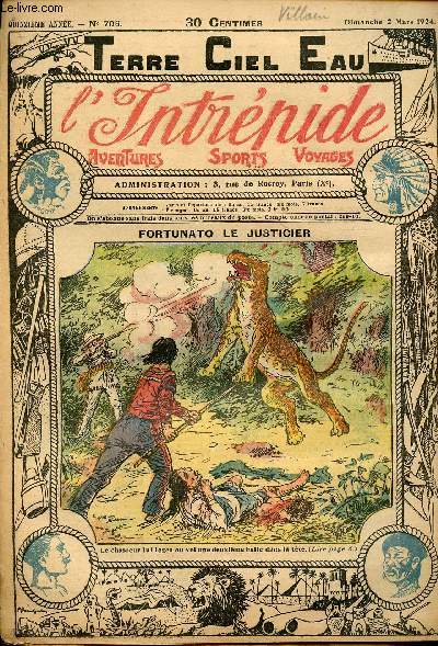 L'intrpide - n 706 - 2 mars 1924 - Fortunato, le justicier par Eck-Bouillier
