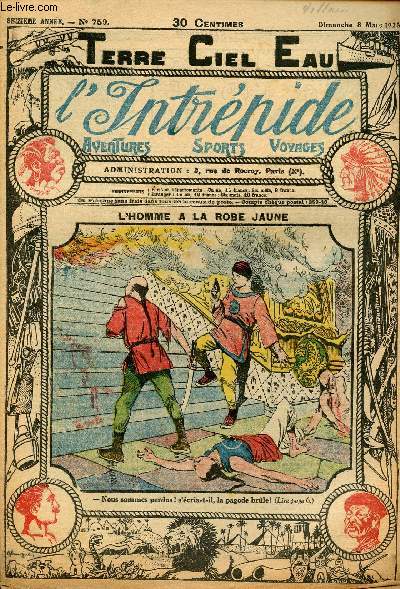 L'intrpide - n 759 - 8 mars 1925 - L'homme  la robe jaune