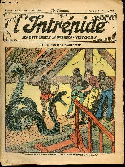 L'intrpide - n 1061 - 21 dcembre 1930 - Douze heures d'angoisse par Guy d'Armen