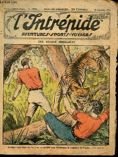 L'intrpide - n 1258 - 30 septembre 1934 - Une chasse singulire par Fontany