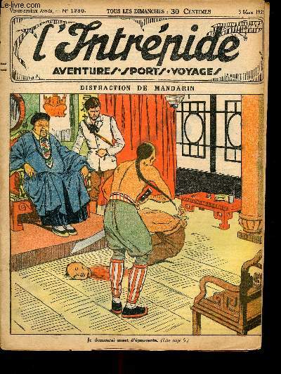 L'intrpide - n 1280 - 3 mars 1935 - Distraction de mandarin par Jacques Diamant