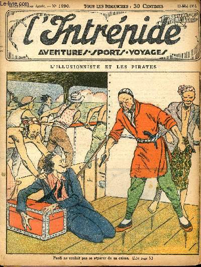 L'intrpide - n 1290 - 12 mai 1935 - L'illusionniste et les pirates par Pierre Montloin