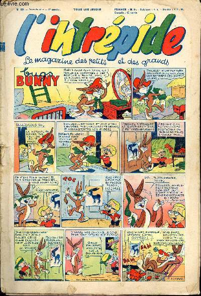 L'intrépide - nouvelle série - n° 181 - 16 avril 1953 - Bugs Bunny par Schlessinger et Studio - Hardi John ! par Nicolo et Jeva - Arthur et Zoé par Buschmiller - Le petit Shérif par Zuffi - Les fils du vent par Bob Dan - La course au Milliard par Cazanav