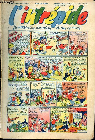 L'intrpide - nouvelle srie - n 198 - 13 aot 1953 - Bugs Bunny par Schlessinger et Studio - Hardi John ! par Nicolo et Jeva - Arthur et Zo par Buschmiller - Le petit Shrif par Zuffi - Guy l'intrpide par L. Bornert et R. Burty - Les fils du vent par