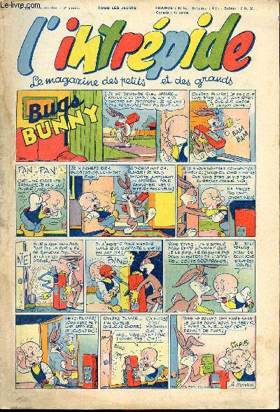 L'intrpide - nouvelle srie - n 200 - 27 aot 1953 - Bugs Bunny par Schlessinger et Studio - Hardi John ! par Nicolo et Jeva - Arthur et Zo par Buschmiller - Le petit Shrif par Zuffi - Guy l'intrpide par L. Bornert et R. Burty - Les fils du vent par