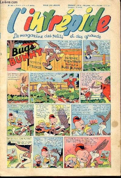L'intrépide - nouvelle série - n° 209 - 29 octobre 1953 - Bugs Bunny par Schlessinger et Studio - Hardi John ! par Nicolo et Jeva - Arthur et Zoé par Buschmiller - Le petit Shérif par Zuffi - Guy l'intrépide par L. Bornert et R. Burty - Les fils du vent