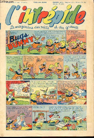 L'intrépide - nouvelle série - n° 215 - 10 décembre 1953 - Bugs Bunny par Schlessinger et Studio - Hardi John ! par Nicolo et Jeva - Arthur et Zoé par Buschmiller - Le petit Shérif par Zuffi - Guy l'intrépide par L. Bornert et R. Burty - Les fils du vent