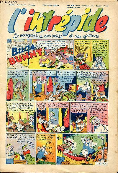 L'intrpide - nouvelle srie - n 233 - 15 avril 1954 - Bugs Bunny par Schlessinger et Studio - Hardi John ! par Nicolo et Jeva - Arthur et Zo par Buschmiller - Le petit Shrif par Zuffi - Guy l'intrpide par L. Bornert et R. Burty - Les fils du vent pa