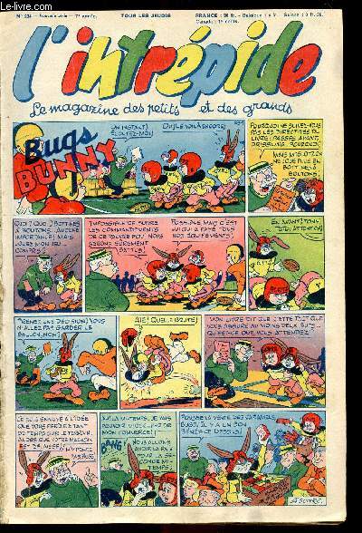 L'intrpide - nouvelle srie - n 234 - 22 avril 1954 - Bugs Bunny par Schlessinger et Studio - Hardi John ! par Nicolo et Jeva - Arthur et Zo par Buschmiller - Le petit Shrif par Zuffi - Guy l'intrpide par L. Bornert et R. Burty - Les fils du vent pa