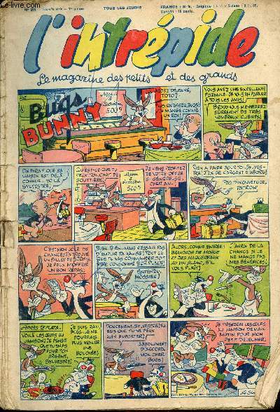 L'intrpide - nouvelle srie - n 235 - 29 avril 1954 - Bugs Bunny par Schlessinger et Studio - Hardi John ! par Nicolo et Jeva - Arthur et Zo par Buschmiller - Le petit Shrif par Zuffi - Guy l'intrpide par L. Bornert et R. Burty - Les fils du vent pa