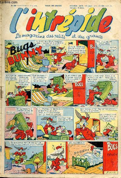 L'intrpide - nouvelle srie - n 246 - 15 juillet 1954 - Bugs Bunny par Schlessinger et Studio - Hardi John ! par Nicolo et Jeva - Arthur et Zo par Buschmiller - Le petit Shrif par Zuffi - Guy l'intrpide par L. Bornert et R. Burty - Les fils du vent
