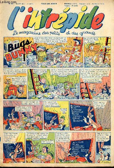 L'intrpide - nouvelle srie - n 248 - 29 juillet 1954 - Bugs Bunny par Schlessinger et Studio - Hardi John ! par Nicolo et Jeva - Arthur et Zo par Buschmiller - Le petit Shrif par Zuffi - Guy l'intrpide par L. Bornert et R. Burty - Les fils du vent