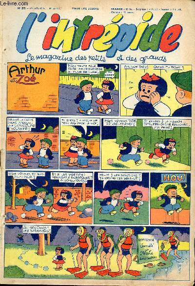 L'intrépide - nouvelle série - n° 272 - 13 janvier 1955 - Bugs Bunny par Schlessinger et Studio - Hardi John ! par Nicolo et Jeva - Arthur et Zoé par Buschmiller - Le petit Shérif par Zuffi - Guy l'intrépide par L. Bornert et R. Burty - Les fils du vent