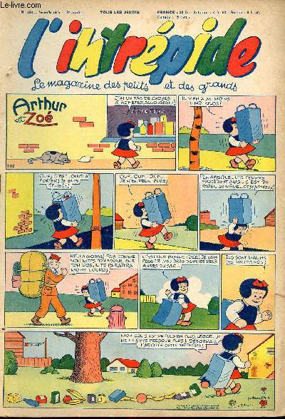 L'intrpide - nouvelle srie - n 288 - 5 mai 1955 - Bugs Bunny par Schlessinger et Studio - Hardi John ! par Nicolo et Jeva - Arthur et Zo par Buschmiller - Le petit Shrif par Zuffi - Guy l'intrpide par L. Bornert et R. Burty - Les fils du vent par B