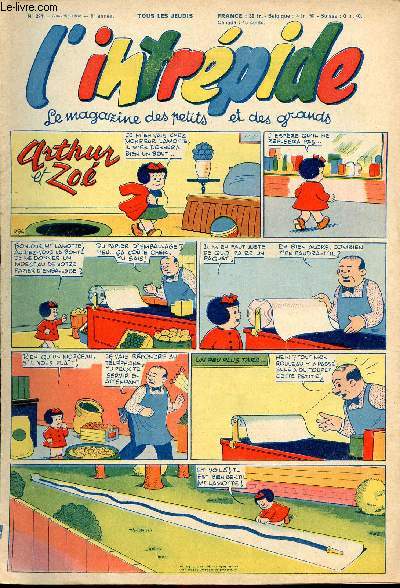 L'intrpide - nouvelle srie - n 294 - 16 juin 1955 - Bugs Bunny par Schlessinger et Studio - Hardi John ! par Nicolo et Jeva - Arthur et Zo par Buschmiller - Le petit Shrif par Zuffi - Guy l'intrpide par L. Bornert et R. Burty - Les fils du vent par