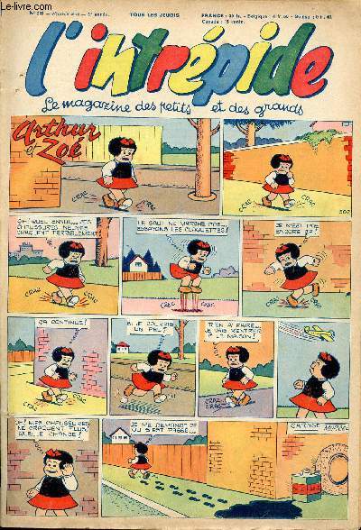 L'intrpide - nouvelle srie - n 302 - 11 aot 1955 - Bugs Bunny par Schlessinger et Studio - Hardi John ! par Nicolo et Jeva - Arthur et Zo par Buschmiller - Le petit Shrif par Zuffi - Guy l'intrpide par L. Bornert et R. Burty - Les fils du vent par