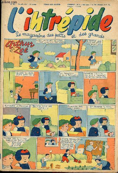 L'intrpide - nouvelle srie - n 310 - 6 octobre 1955 - Bugs Bunny par Schlessinger et Studio - Hardi John ! par Nicolo et Jeva - Arthur et Zo par Buschmiller - Le petit Shrif par Zuffi - Guy l'intrpide par L. Bornert et R. Burty - Les fils du vent p