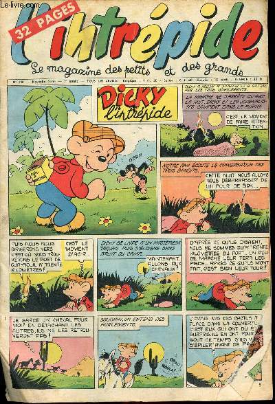 L'intrpide - nouvelle srie - n 348 - 28 juin 1956 - Dicky L'intrpide - Arthur et Zo par Bushmiller - Buffalo-Bill par Giffey - Kid le librateur par Buffolente et Toldo - Le petit shrif par Zuffi - Roland, hros des mers par Cossio / Corbella - Les