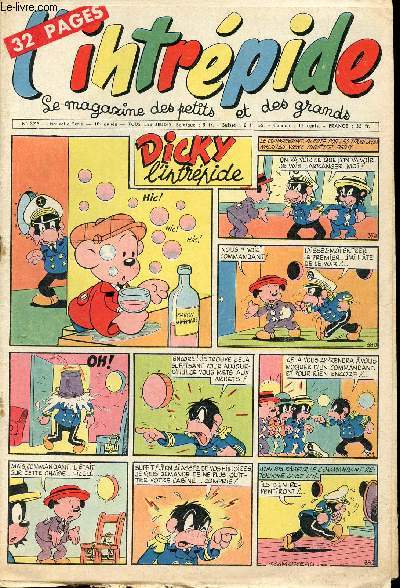 L'intrpide - nouvelle srie - n 375 - 3 janvier 1957 - Davy Crockett et le grigri du shrif - Tom au royaume des dcouvertes - La ville perdue La comdie franaise - Dicky L'intrpide - Arthur et Zo par Bushmiller - Buffalo-Bill par Giffey - Kid le lib