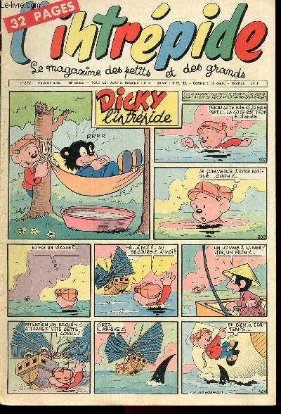 L'intrpide - nouvelle srie - n 377 - 17 janvier 1957 - L'odysse de Pierre - Fifi et Cat - Basket-ball sur patins  roulettes - Davy Crockett et le grigri du shrif - Tom au royaume des dcouvertes - Dicky L'intrpide - Arthur et Zo par Bushmiller - B