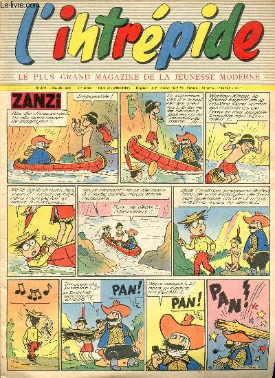 L'intrpide - nouvelle srie - n 470 - 29 octobre 1958 - Jean Borotra - Un sous-marin - Les cls d'or - Good est gravement malade - Un wagon volant -- Tip le Hardi - Le cavalier rouge - Zanzi par Erik - Dicky l'intrpide - David Crockett - Buffalo Bill p