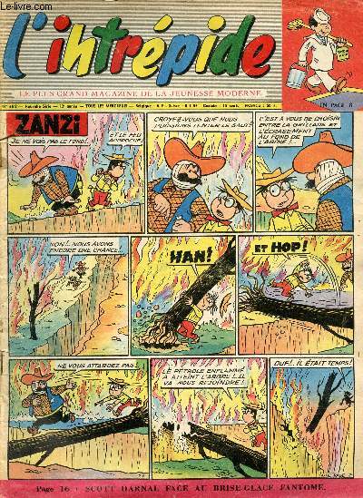 L'intrpide - nouvelle srie - n 482 - 21 janvier 1959 - Gilbert Roger - La terre vue d'en haut - Histoires compltes : Les aventures de Mouss'Tick par G. Richter et J. L. Pesch - Le rus Rob Roy - ...