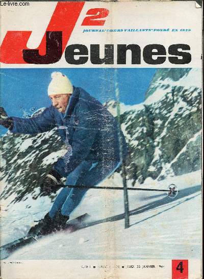 J2 Jeunes - n 4 - 23 janvier 1964 - Le pre Duval  l'Olympia - Les jeux Olympipques d'Innsbrck - 4 pas dans le farfelu par Chakir - Martel, le splologue par Godet et Ribera - Le chevalier aux oeillets par Pelaprat - Les buffles - Innsbrck, ville oly