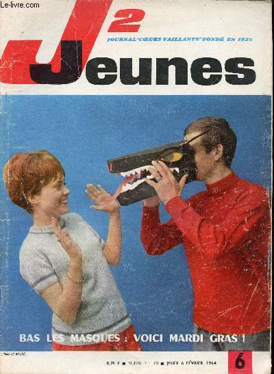 J2 Jeunes - n 6 - 6 fvrier 1964 - A l'ombre des buildings - 23 morts sous l'immeuble effrondr - Le vol des diamants de la couronne par Hempay et Pierdec - Le testament de l'oncle Bonardeau par Yves Duval - L'armure des Samouras - Les futurs rois du ci