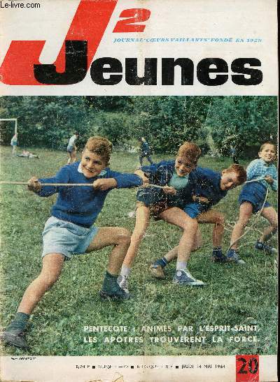 J2 Jeunes - n 20 - 14 mai 1964 - la coupe Davis ne sera pas franaise longtemps - Il faut construire des glises l o il y a des hommes - De Lille  Lorette, 1200 tudiants ont pris pour la paix - Galile, l'homme qui avait raison par Hempay et Ribera