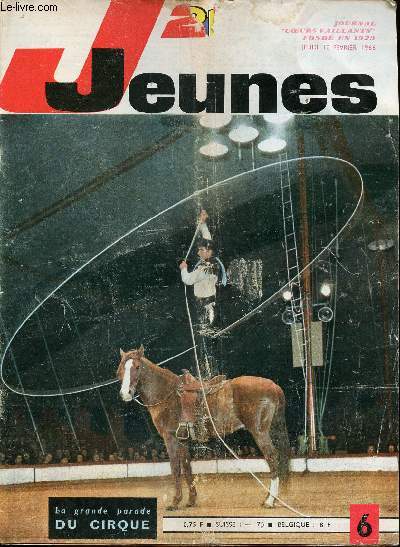 J2 Jeunes - n 6 - 10 fvrier 1966 - Le lamantin - Hand-ball - Baden-Powell par Hempay et Rigot - Le pilote, un homme complet - Les nuits de la gendarmerie - Serge kerval, un authentique troubadour - Christine lebail - Eddy Mitchell - Thierry la Fronde -