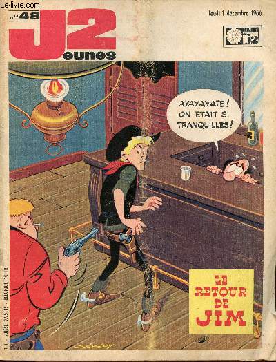 J2 Jeunes - n 48 - 1er dcembre 1966 - Feu vert pour le massacre - Il part  hammaguir - Le Yorshire terrier - Jean-Pierre Beltoise par Hempay et Gilbert - Gaston Roelants - de la radio de grand pre  la tlvision en couleurs - La maison solitaire par