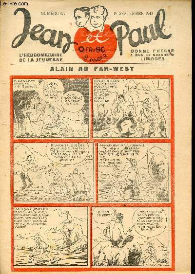 Jean et Paul, l'hebdomadaire de la jeunesse (Bayard) - n 377 - 19 septembre 1943 - Sorcier malgr lui par Robert Velles - Talent et modestie - ...