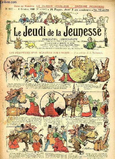 Le jeudi de la jeunesse - n 233 - 8 octobre 1908 - Les pripties d'un djeuner sur l