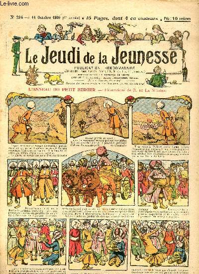 Le jeudi de la jeunesse - n 286 - 14 octobre 1909 - l'anneau du petit berger par Nzire - Une punition mrite - Le petit Louis dit patience par Lajarrige - La lgende des saisons - Le miracle de mlle Bonafous par Hall - La lecon du capitaine par Drawe