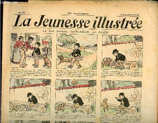 La Jeunesse Illustre - n 28 - 6 septembre 1903 - Le pan d'habit rvlateur par Falco - Un djeuner sur l'herbe par Ri - Myrzette par Jolicler - Aventures d'un mouchoir par Kotek - La lachet punie par Rabier - ...