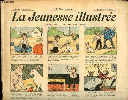 La Jeunesse Illustre - n 194 - 11 novembre 1906 - La queue de lapin par Leguey - La prison des chansons par Fria - La lgende des feux-follets par Motet - La premire sortie de Toto Bouleau par Rabier - ...