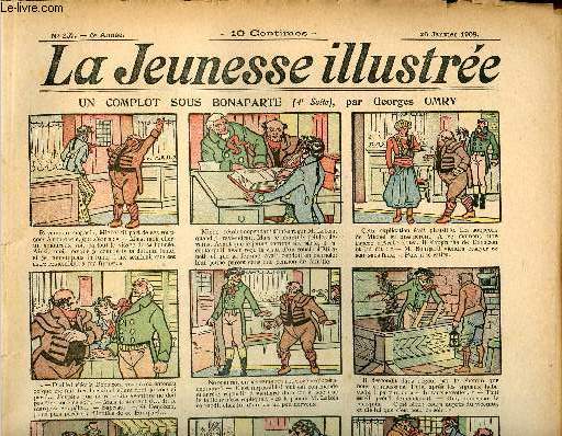 La Jeunesse Illustre - n 257 - 26 janvier 1908 - M. Pingrefort dine en ville par Falco - Les deux lves - le poltron guri par valverane - le caneton par Rabier - ...