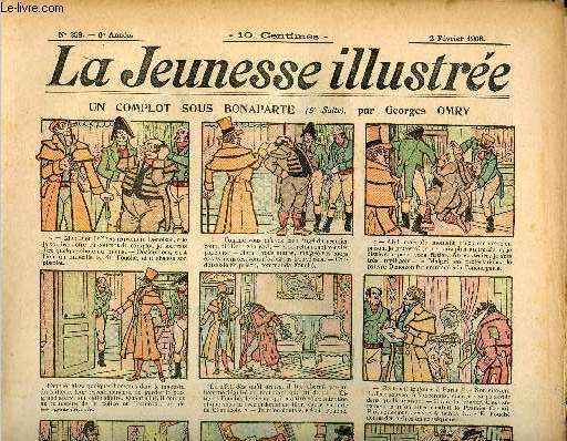 La Jeunesse Illustre - n 258 - 2 fvrier 1908 - le page de Dame Yolande par Hameau - Le Bossu et la motte de beurre par barn - Zphyr par Leguey - Le mchant Mdor par Rabier - ...