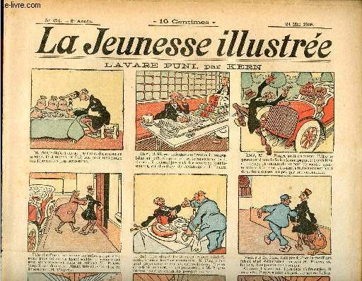 La Jeunesse Illustre - n 274 - 24 mai 1908 - L'avare puni par Kern - Fripouillard au bal masqu par Leguey - La natte par Valvrane - La vraie richesse - M. Vautour et M. Paratonnerre par moiriss - L'heureux escargot par Rabier - ...