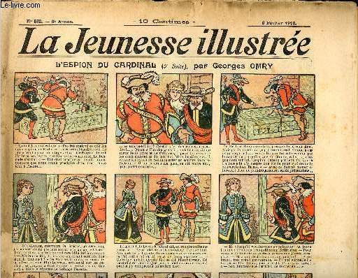 La Jeunesse Illustre - n 363 - 6 fvrier 1910 - Naufrags par Monnier - Gendarme et braconnier par Espagnat - Pris  son propre pige - L'inventeur par Rabier - ...