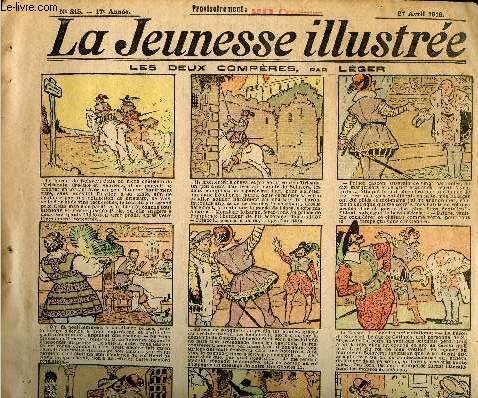 La Jeunesse Illustre - n 815 - 27 avril 1919 - Les deux compres par Lger - Le remplaant - Les panthres par Quesnel - Au pays des surprises par Rabier - ...