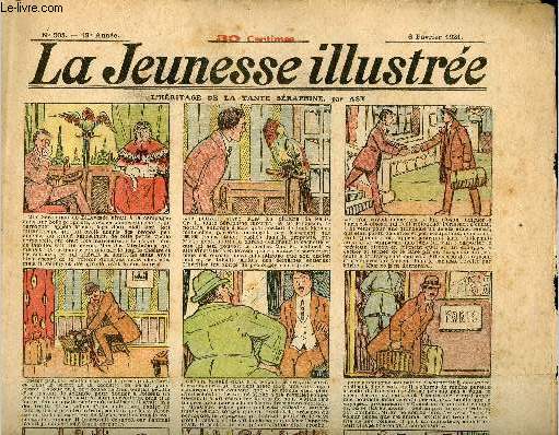 La Jeunesse Illustre - n 905 - 6 fvrier 1921 - L'hritage de la tante Sraphine par Asy - Le mort en promenade par Carbodio - La lgende du serpent de mer par Ymer - La fille du milliardaire par Hallez - Le voleur de chevaux -...