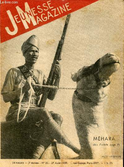 Jeunesse Magazine - n 35 - 27 aot 1939 - Mhara par Henri Darblin